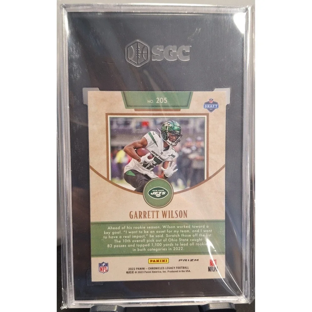 2022‎ Panini Chronicles Legacy Garrett Wilson Silver Prizm SGC 9.5 MINT +  RC